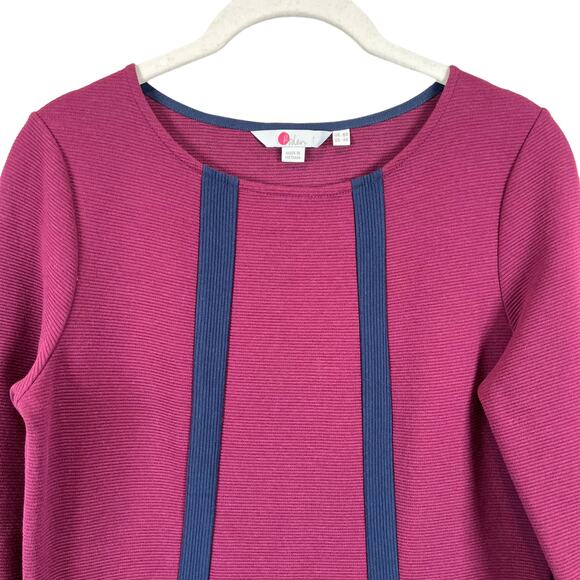 Boden Anita Ottoman Tunic Dress Burgundy Navy Women's 4 - Picture 7 of 11